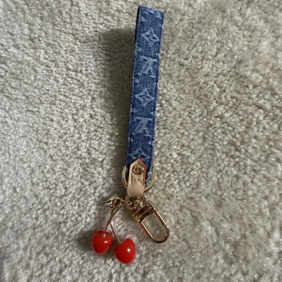 Louis Vuitton Accessories - 🔥 Louis Vuitton Denim Cherry Key Charm – Iconic Accessory 🍒🔥